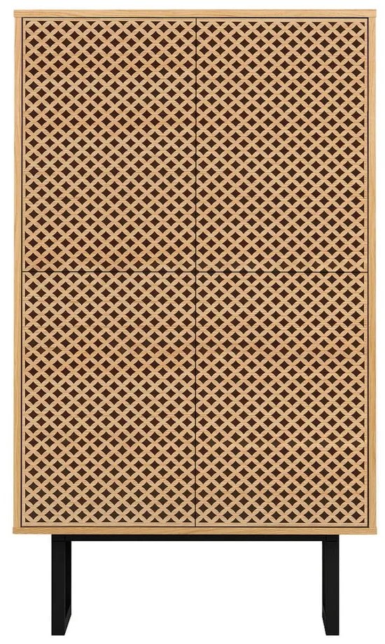 Comodă cu aspect de lemn de stejar Woodman Camden Diamond