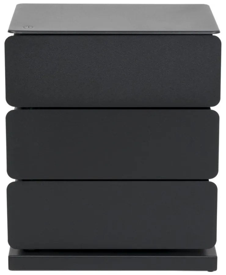 Comodă neagră din metal 37x45x26 cm Joey – Spinder Design