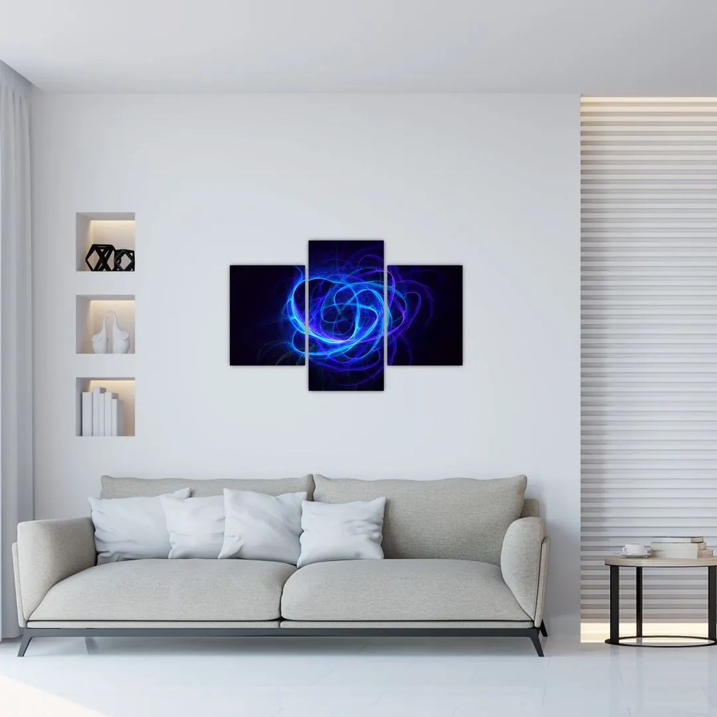 Tabloul cu ghem albastru abstract (90x60 cm)