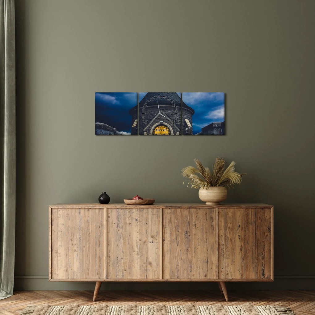 Tablou - Înainte de furtună (cu ceas) (90x30 cm)
