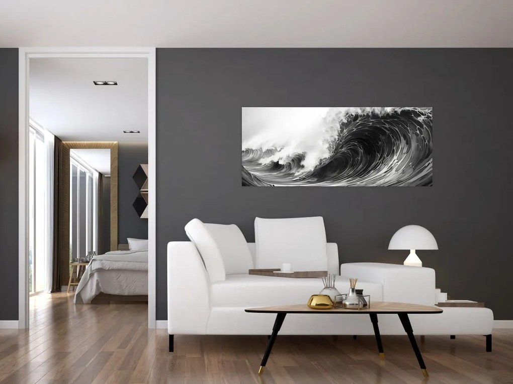 Tablou - Pictura valurilor (120x50 cm)