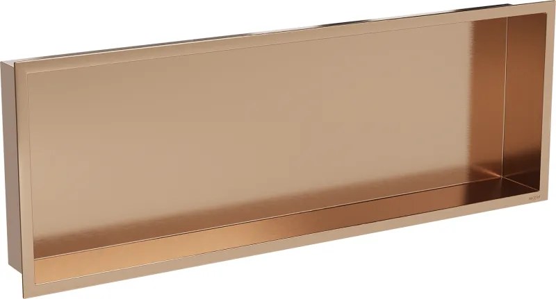 Mexen X-Wall-R raft încastrat cu flanșă 90 x 30 cm, cupru periat - 19C0903010
