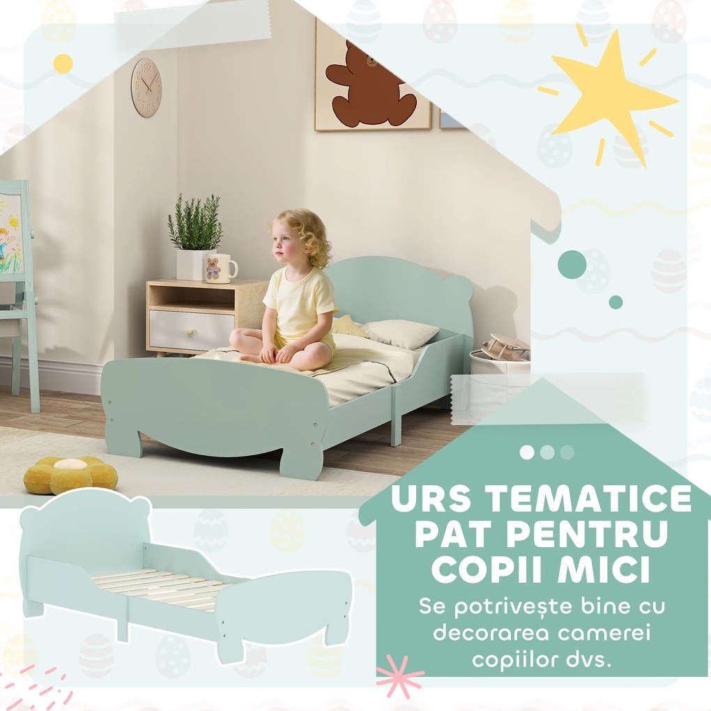 AIYAPLAY Pătuț Copii Sigur Urs 3-6Ani | Aosom Romania