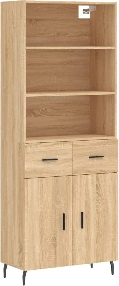 vidaXL Dulap înalt, stejar sonoma, 69,5x34x180 cm, lemn compozit