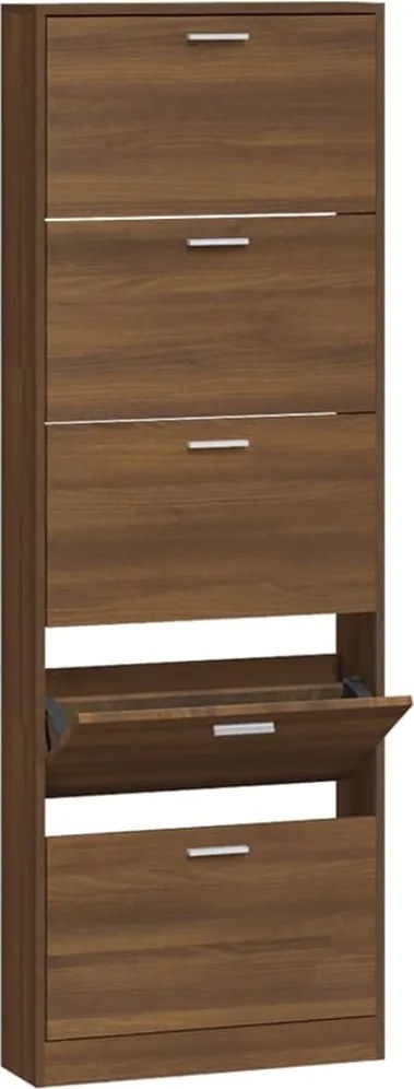vidaXL Pantofar, stejar maro, 59x17x169 cm, lemn compozit