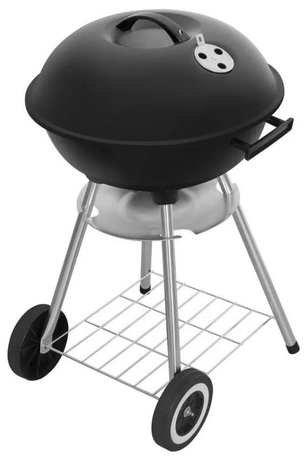 Grătar de masă pe cărbuni Fieldmann negru/crom