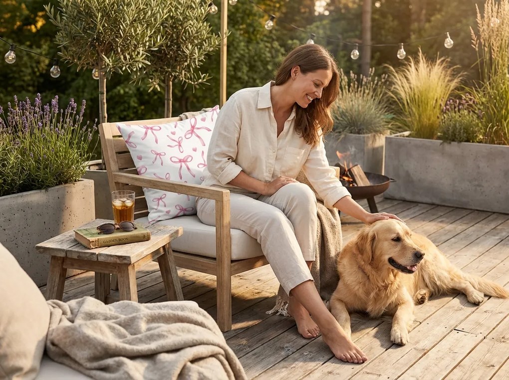 Husa pentru perna PINKABELLE 45x45 cm, alb