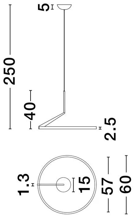 Lustra LED suspendata design minimalist TILIA nickel