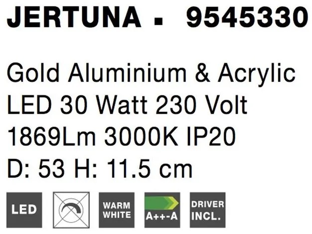 Lustra aplicata, Plafoniera LED design modern JERTUNA 53cm