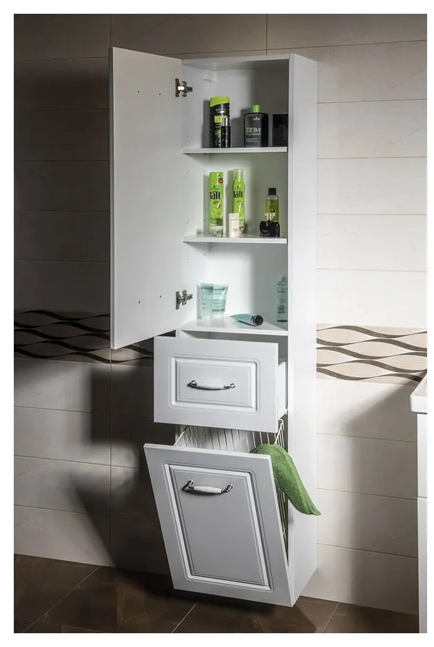 Dulap de baie alb 40x184 cm Favolo – Sapho