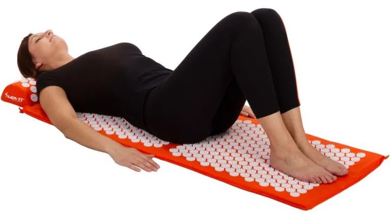 Saltea de presopunctură cu pernă MOVIT 130 x 50 cm -albastru