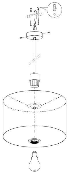 Lustră Eglo 95044 PASTERI 1xE27/60W/230V