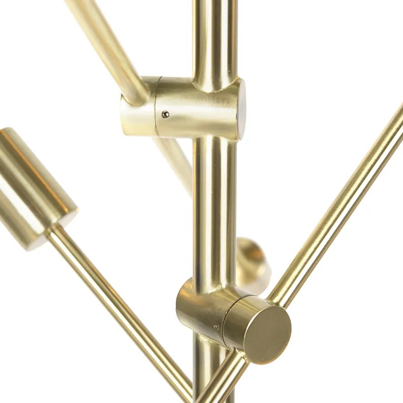 Lampă suspendată Art Deco din alamă cu 6 lumini - Sydney