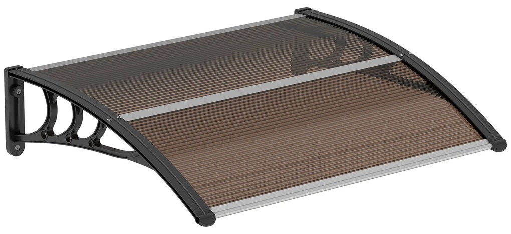 Outsunny copertină pentru ușă 120 x 75 cm acoperiș pentru intrare din policarbonat | Aosom Romania