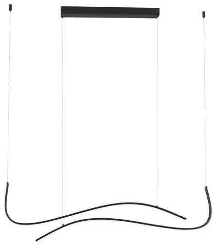 Lustra neagra liniara cu iluminat LED CCT BRIO