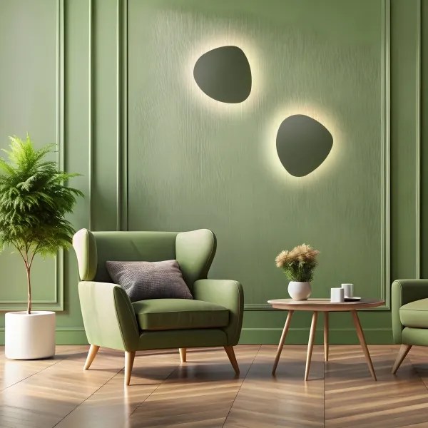 Aplică STONE 3xG9/8W/230V 37x49 cm verde