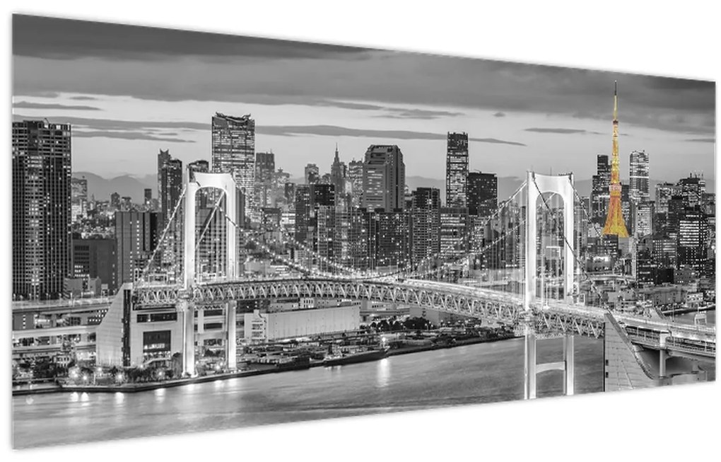 Tablou - Orașul mare cu turnul galben (120x50 cm)