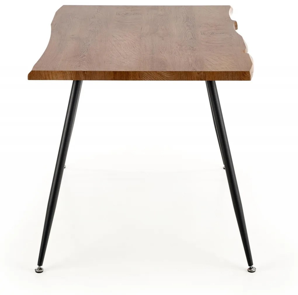 Masa Larson stejar natur/negru - L120xl80xh77 cm