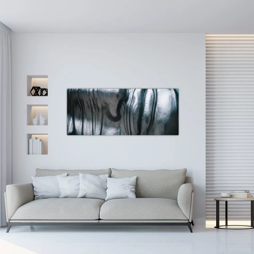 Tablou - Fața din oțel (120x50 cm)