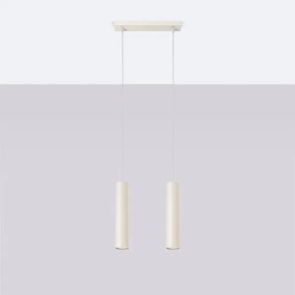 Lustră pe cablu Sollux SL.1480 LAGOS 2xGU10/10W/230V crem