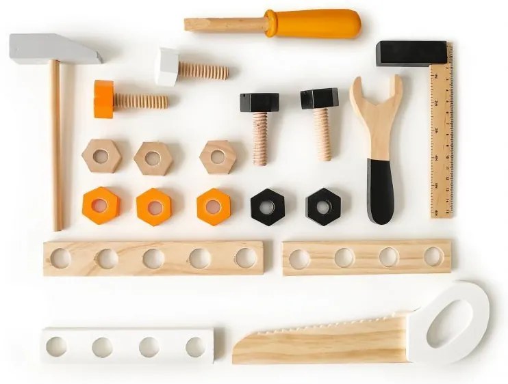 Masă de asamblare pentru copii din lemn, banc de lucru 38 buc