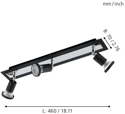 Eglo 94965 - LED Lampa spot SARRIA 3xGU10-LED/5W/230V