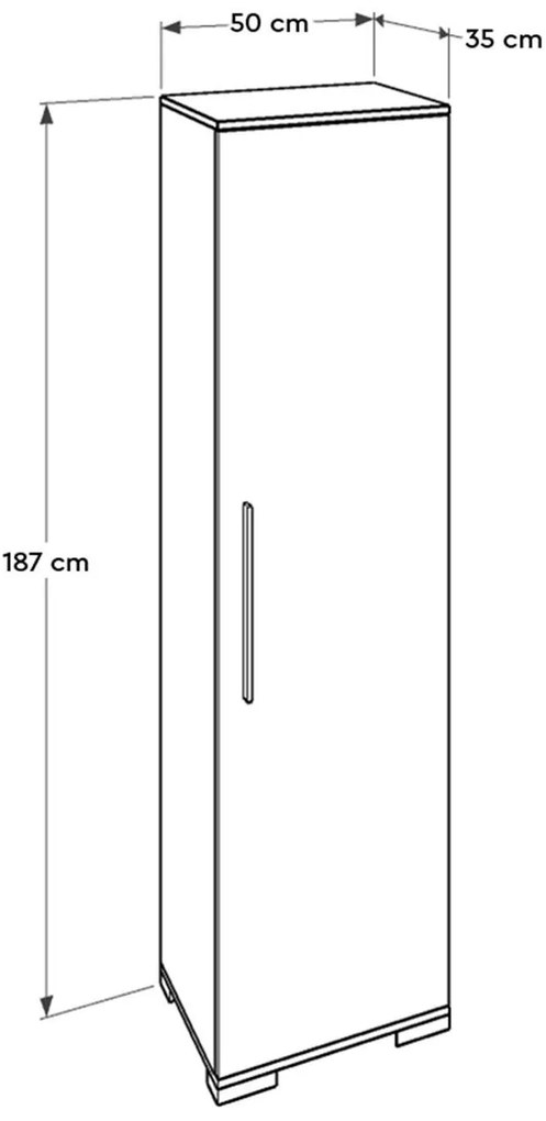 Dulap cu rafturi Alafonzza (alb). 1108583