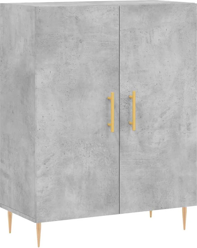 vidaXL Dulap, gri beton, 69,5x34x90 cm, lemn compozit