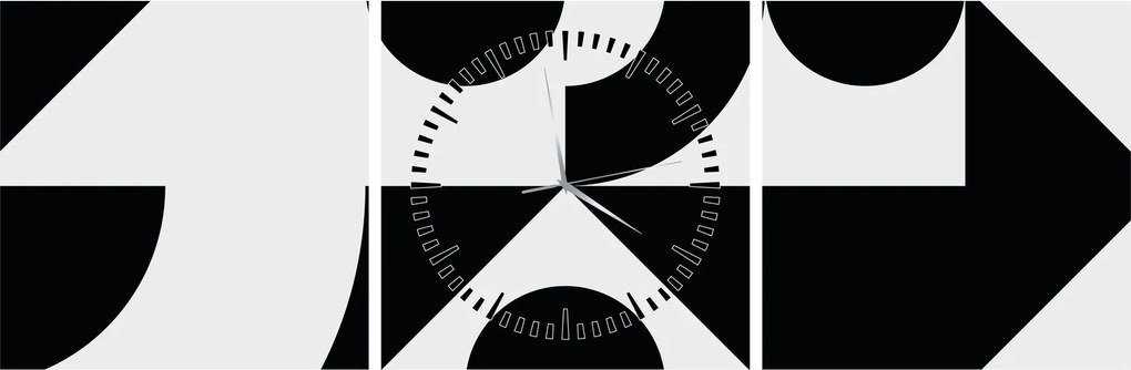 Tablou - Abstracție geometrică N⁰1 (cu ceas) (90x30 cm)