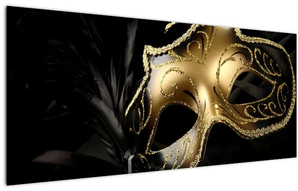 Tablou masca aurie (120x50 cm)
