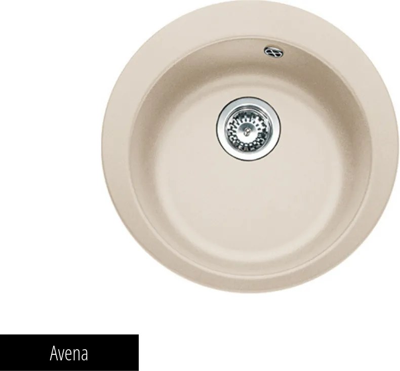 Chiuveta bucatarie 1 cuva rotunda Tectonite Franke SINGLE 1, 50 cm