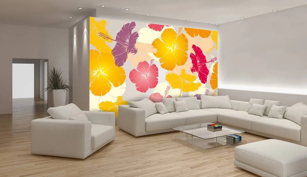 Fototapet - Arta florală - abstract (152,5x104 cm)