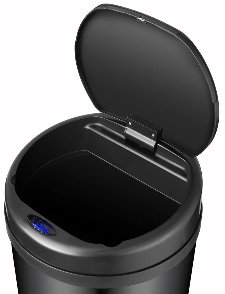 Coș de gunoi rotund cu senzor - 40 L - negru