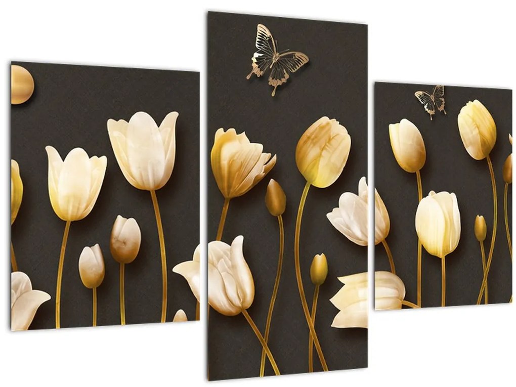 Tablou - Lalele - abstract (90x60 cm)