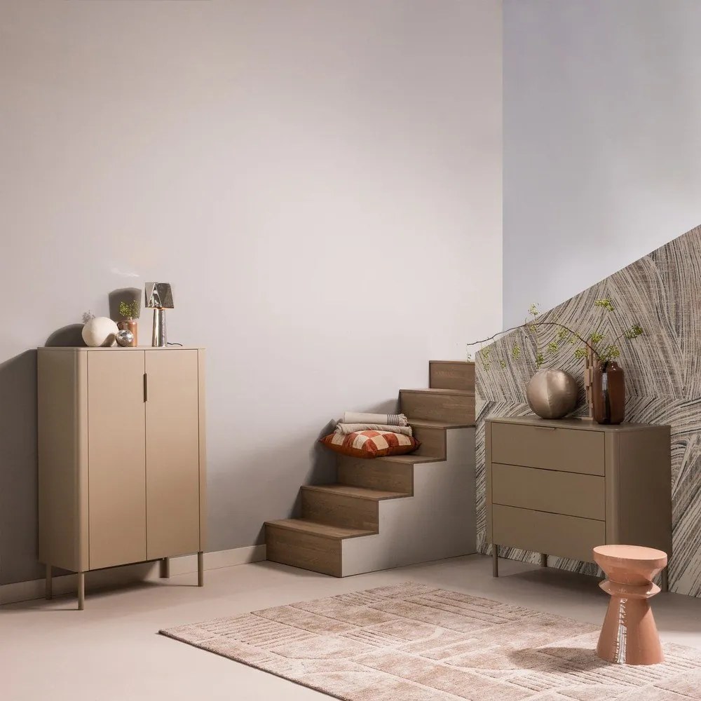 Măsuță auxiliară din metal ø 30 cm Fedde – WOOOD