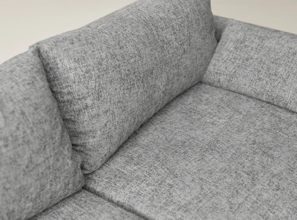 Colțar gri extensibil/cu spațiu de depozitare cu tapițerie din chenille (cu colț pe partea stângă/cu șezlong) Leon – Maison de Rêve