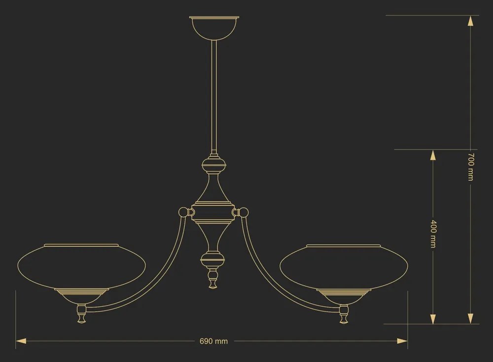 Candelabru 2 brate design clasic Cristal Scholer San Marino