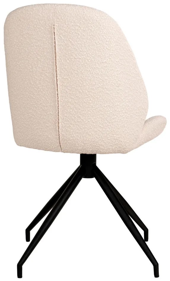 Monte Carlo scaun pivotant de luat masa ecobleather alb