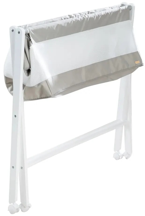 Pătuț leagăn alb cu roți pliabil 90x45 cm – Roba