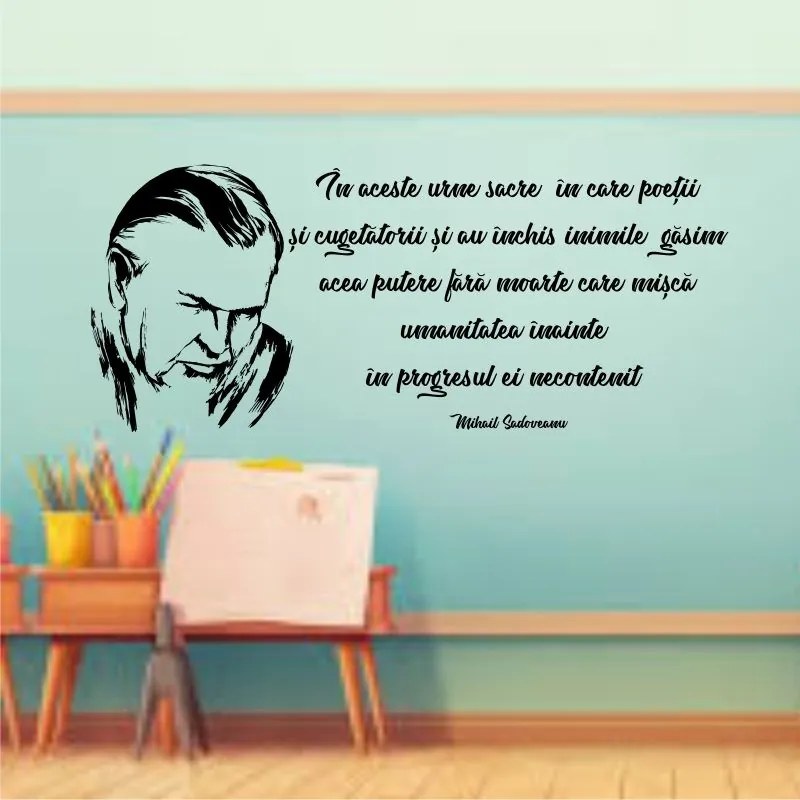 Sticker perete citat Mihail Sadoveanu