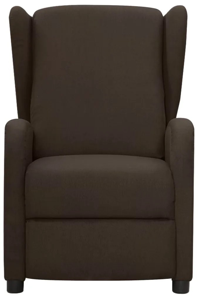 342306 vidaXL Fotoliu rabatabil, maro închis, material textil