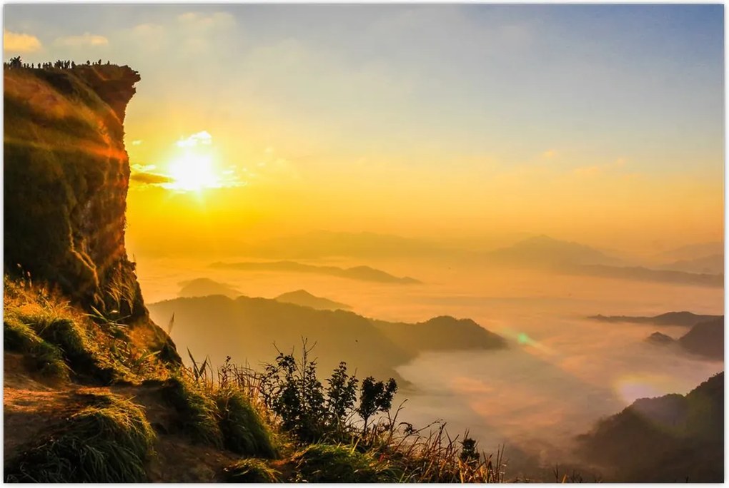 Tablou - Ceața de dimineață în vale (90x60 cm)