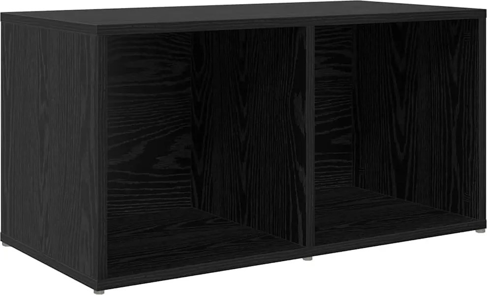 vidaXL Set comodă TV Pe perete Negru 72 x 35 x 37 cm Lemn compozit