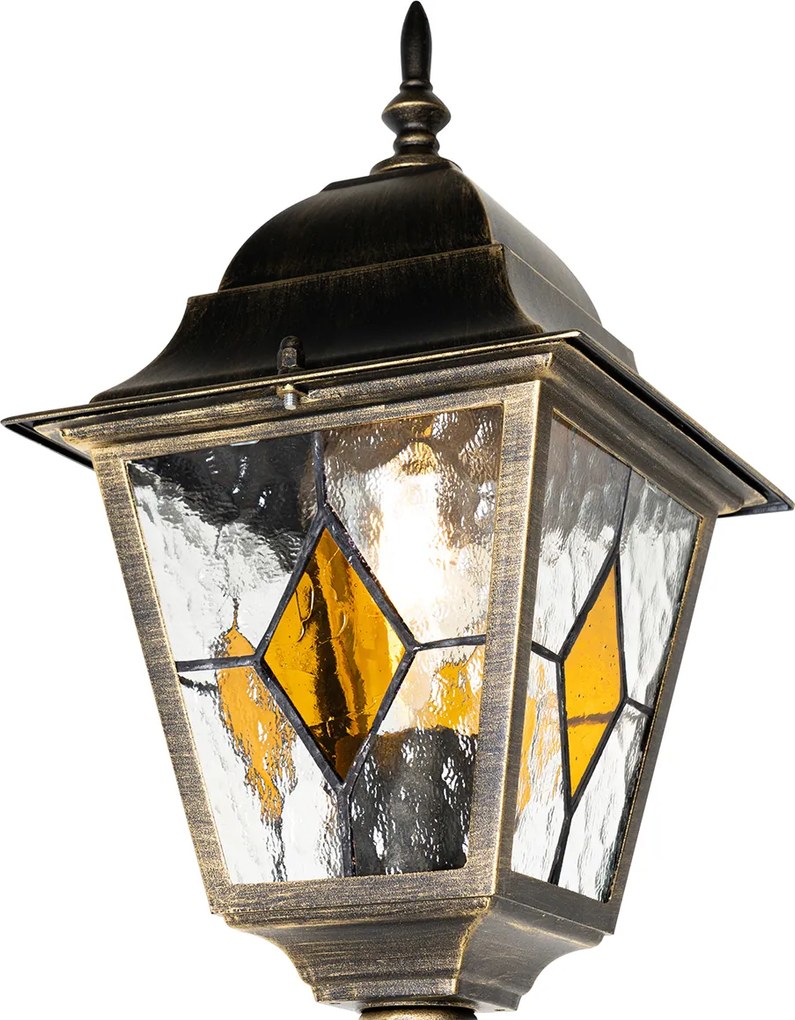 Lămpă de exterior vintage auriu antic 240 cm cu 2 lumini - Antigua
