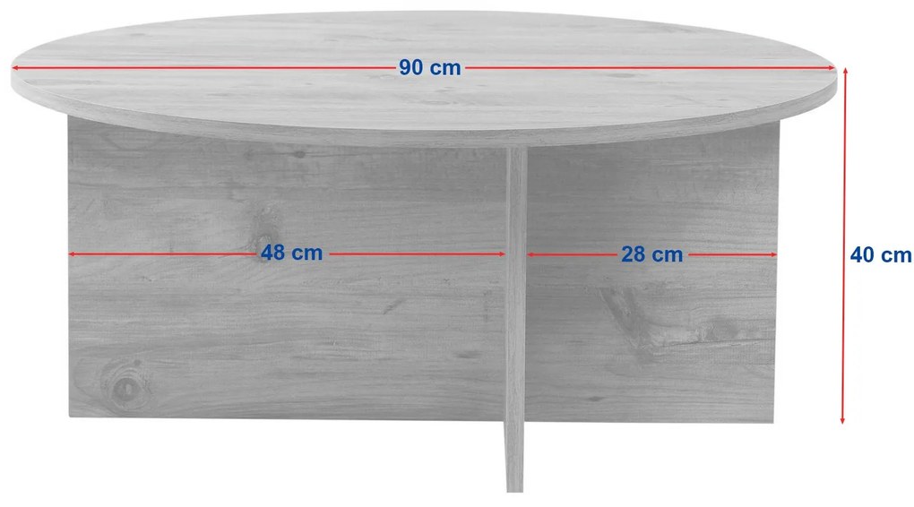 Măsuță cafea Soleilo (Stejar safir). 1127470
