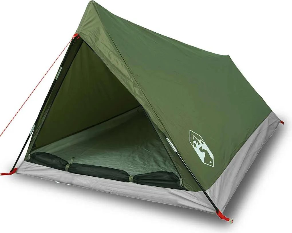 vidaXL Cort de camping pentru 2 persoane, verde măsliniu, impermeabil