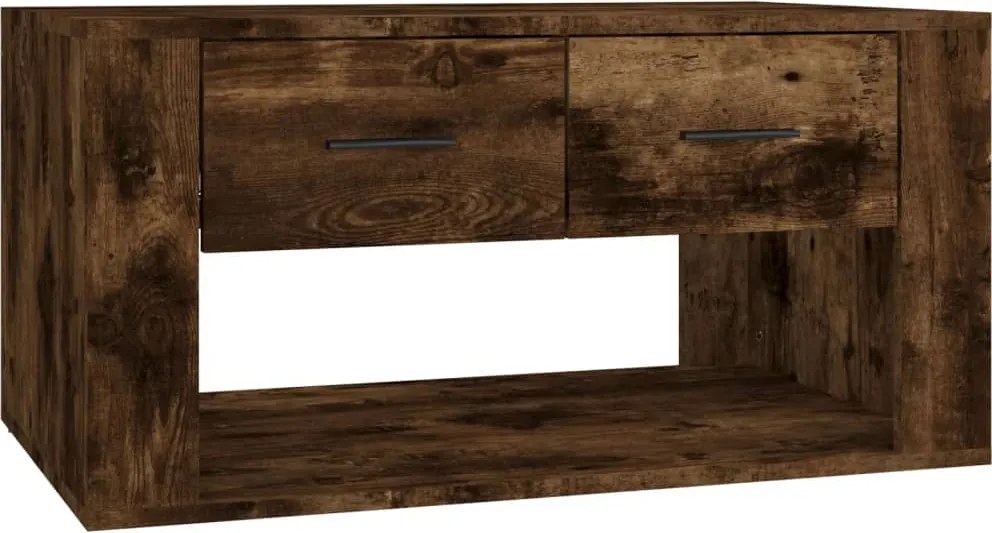 vidaXL Măsuță de cafea, stejar fumuriu, 80x50x40 cm, lemn prelucrat