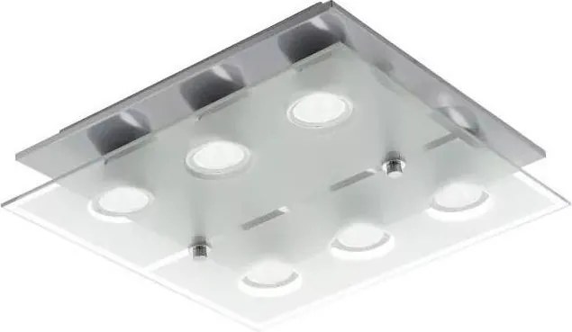 Eglo 75342 - Plafonieră LED dimabilă CABO-SD 6xGU10/5W/230V 34x34 cm crom mat