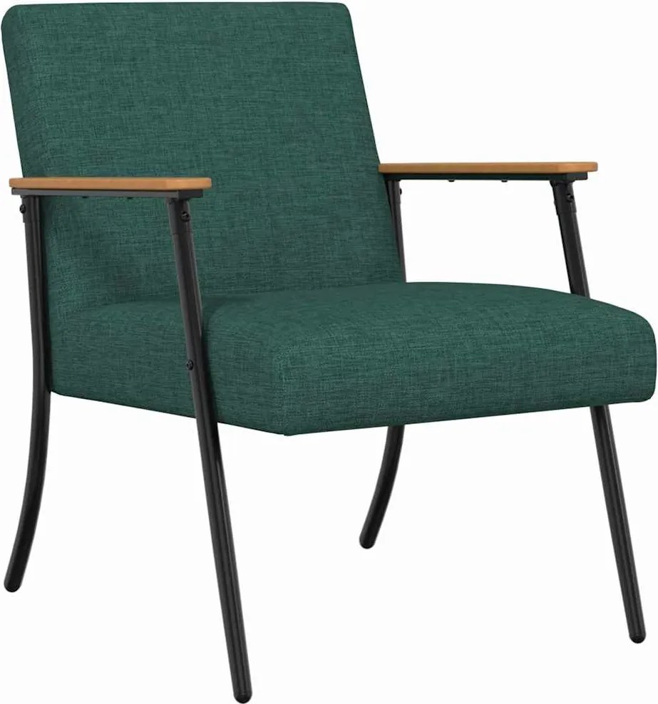 vidaXL fotoliu Verde închis 59 x 75 x 78 cm țesătură