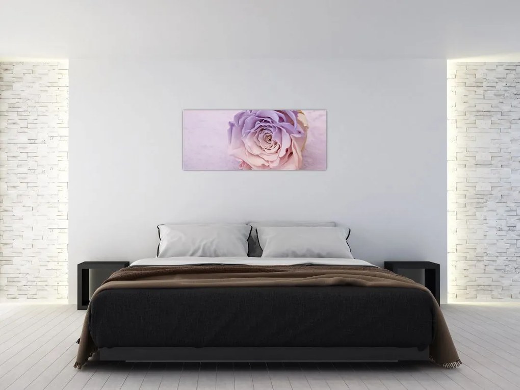 Tablou detaliu florii de trandafir (120x50 cm)